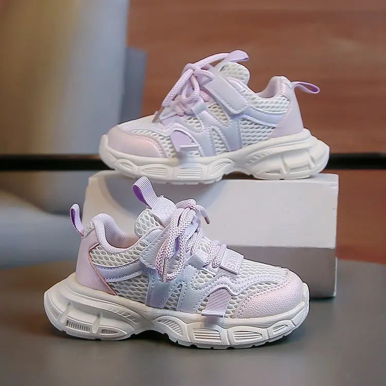 

Детские кроссовки весна 2026: новые дышащие слипоны для бега, нескользящие, модные, брендовые, повседневные туфли для девочек