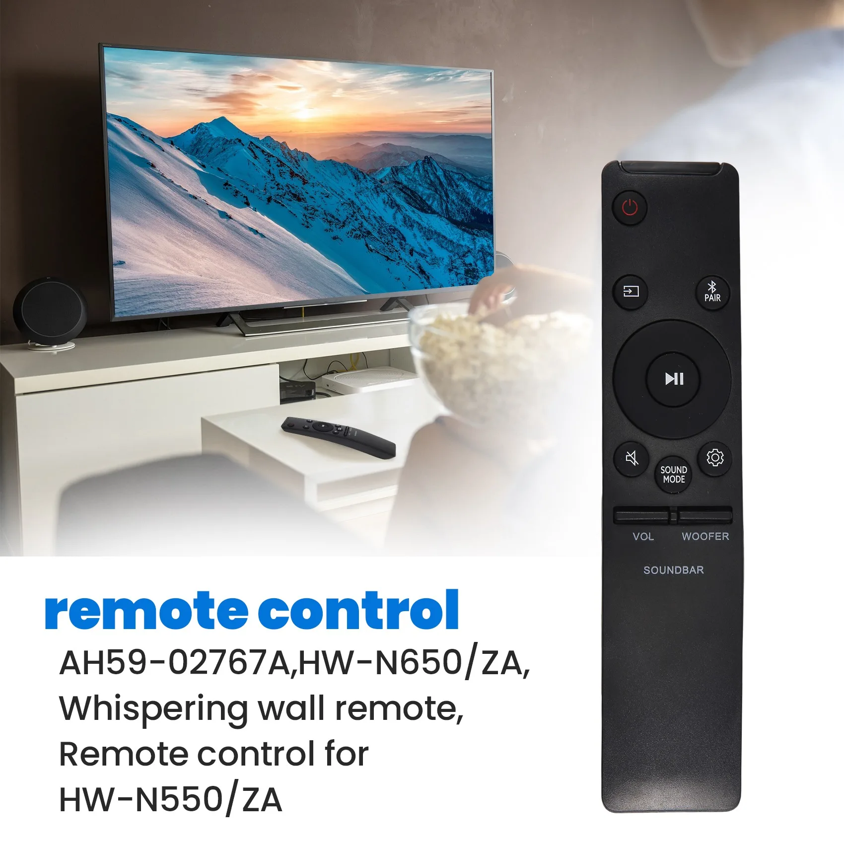ABQU AH59-02767A Remote Control for HW-N400 HW-N450 HW-N550 HW-N650 HW-NW700 Soundbar