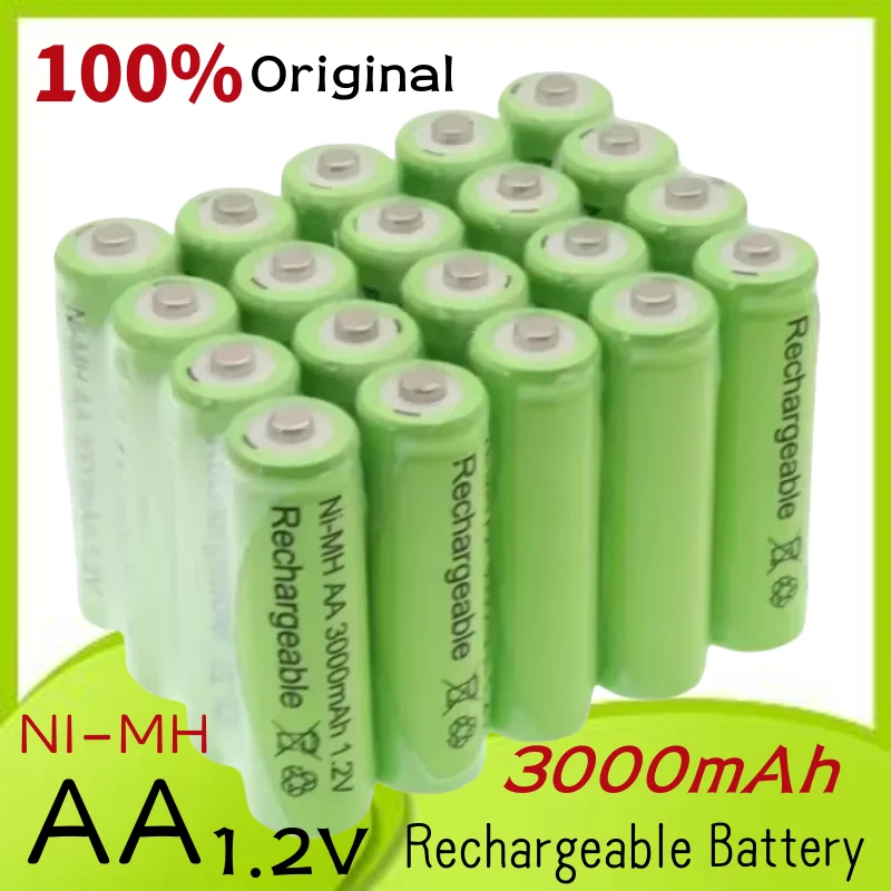 

100% brand new original 2-20 3000mAh AA 1.2V battery toys, suitable for cameras, microphones, and NI-MH rechargeable batteries