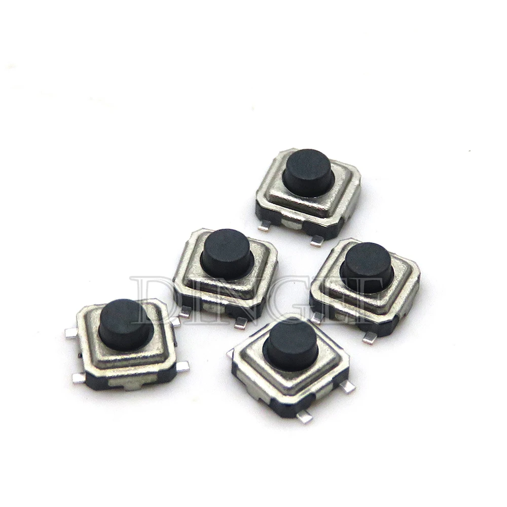 50PCS Super Tiny Tactile Push Button Switch Phone Button SMD Micro Momentary Switch 3X3X1.5mm PCB mounting Black 3X3X2mm