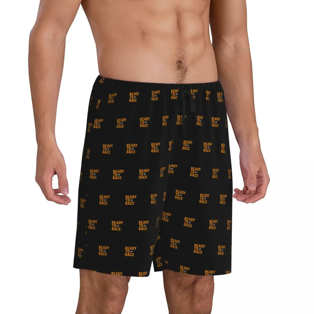 Custom Printed Men Ready To Race Austrian Motorcycle Pajama Shorts Sleep Pjs Sleepwear Bottoms with Pockets