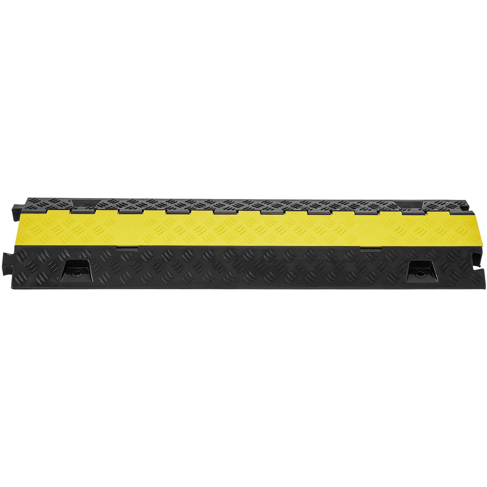 5 PCs Cable Protector Ramp, 2 Channel, 22000 lbs/axle Capacity Heavy-Duty TPU Wire Cover Ramp Hose Protector Ramp Driveway, Traffic Speed Bump with TPR Flip-Open Top Cover