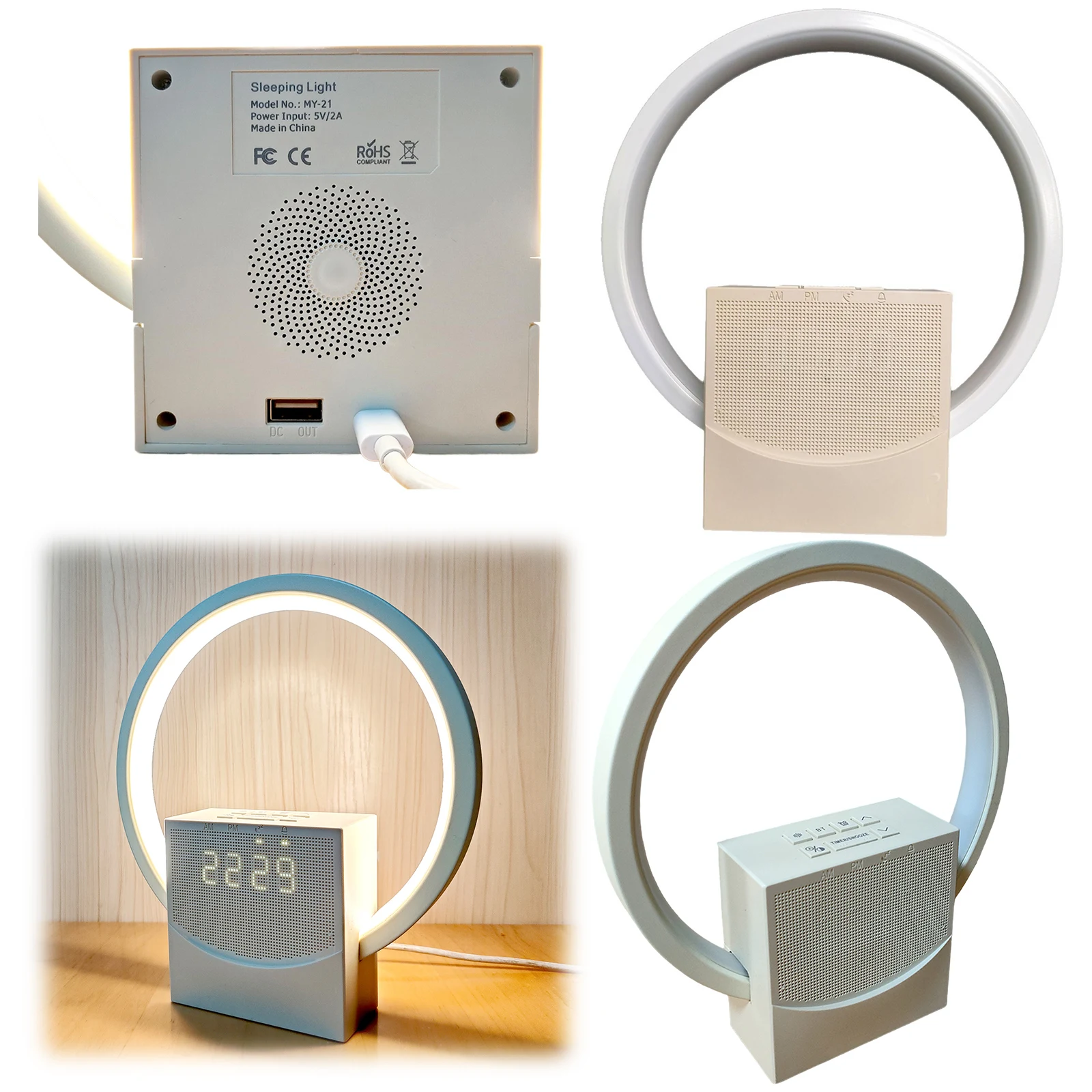 日の出目覚まし時計、徐々に光が増える、5つの着信音、タイマー、タッチ式ナイトライト、大人、子供、カップル、友人へのギフト、寝室用