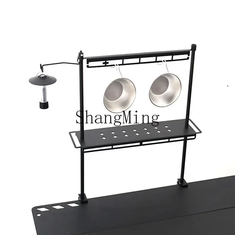 

CL Outdoor Camping Aluminum Alloy Desktop Light Stand Portable Folding Storage Camping Multifunctional Full Set of Suspension