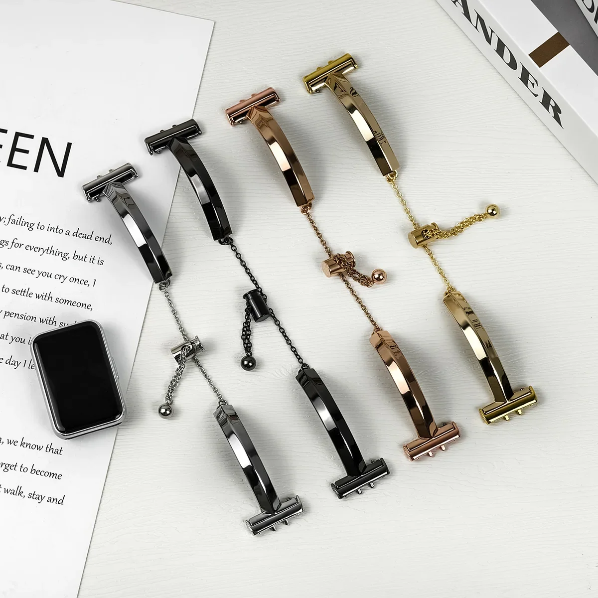 حزام جديد لسوار Samsung Galaxy Fit 3 للسيدات من الفولاذ المقاوم للصدأ المعدني لساعة Galaxy Watch Fit 3 #3