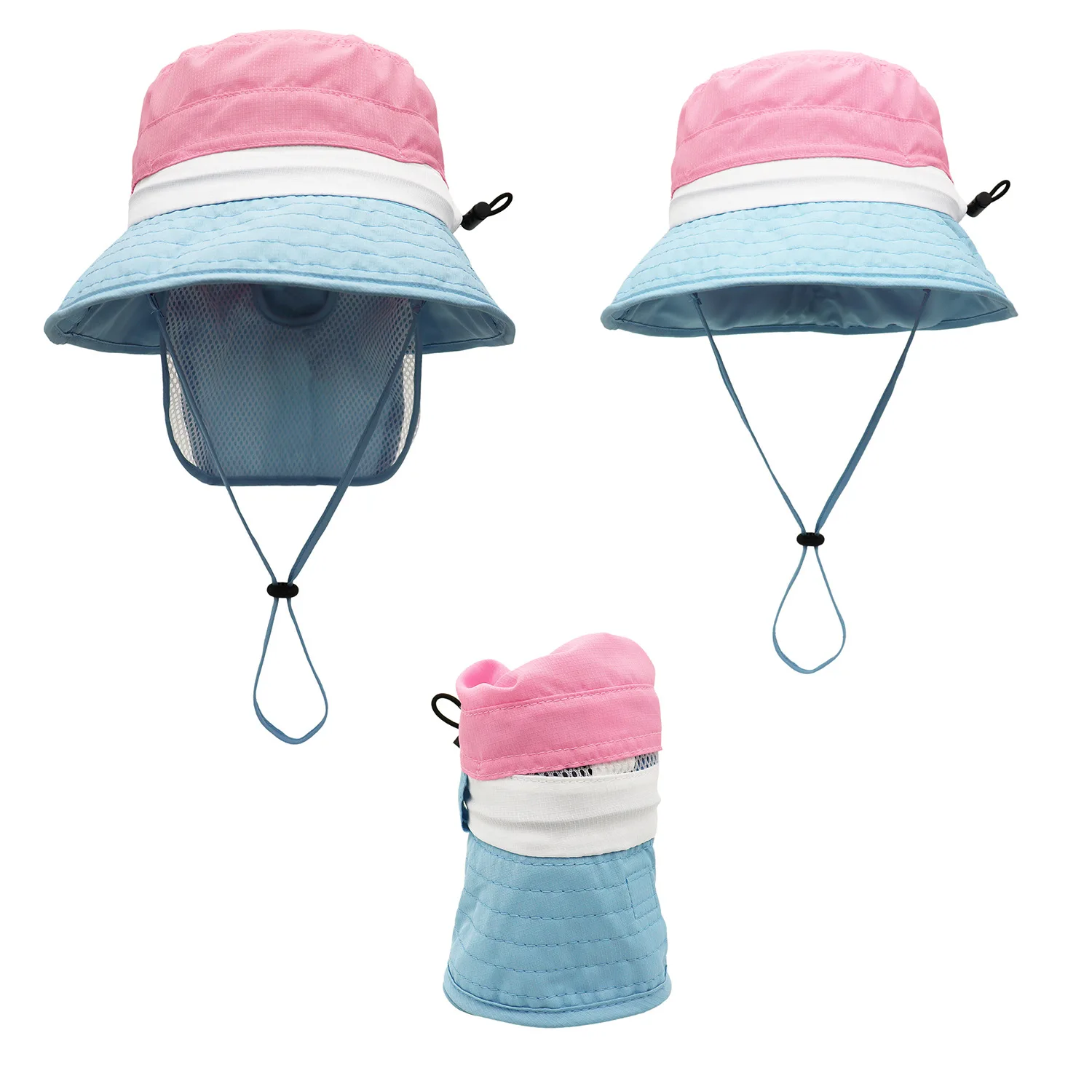 

UV Block cap Baby’s summer hats beach accessories Boy Girls Sunshade Large brim Sunshade Shawl Breathable hat for sun protection