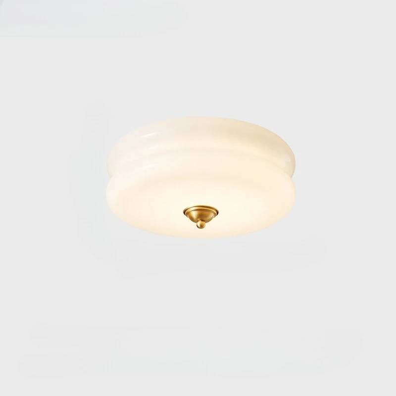 

French retro, top lamp cream wind, medieval, all copper glass lamps