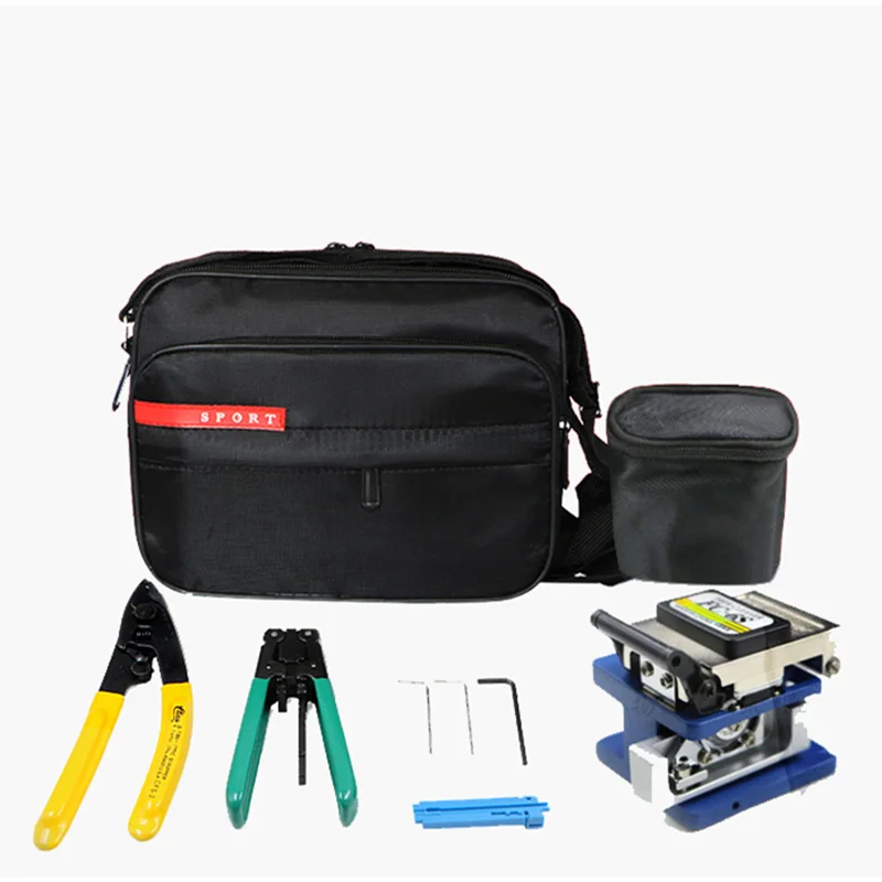 

Fiber Optic Tools Kits 7 in 1 FTTH fiber optic tool bag + fiber stripper + fc-6s fiber cleaver+ miller