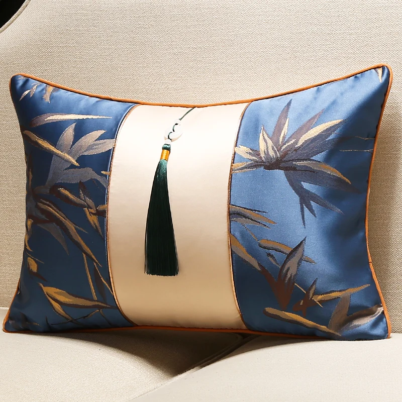 

New Chinese Style Patchwork Waist Pillow Home Use Cushion Rosewood Backrest Pillow European Style Bed Headrest Waist Pillow C...