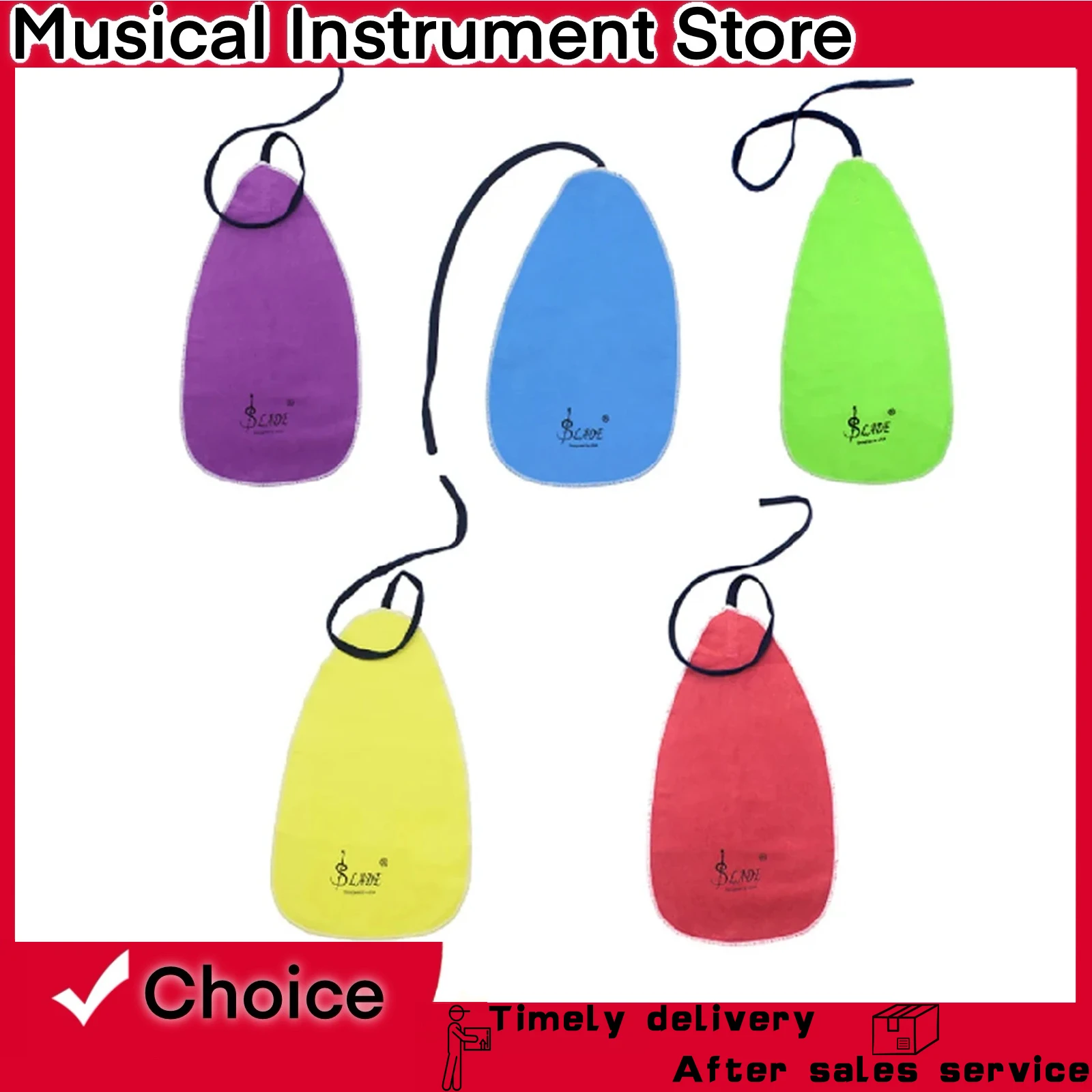 SLADE 6 ألوان الساكسفون تنظيف الملابس آلات النفخ الموسيقية ملحق بيكولو الناي الكلارينيت ساكس مسح القماش للداخل