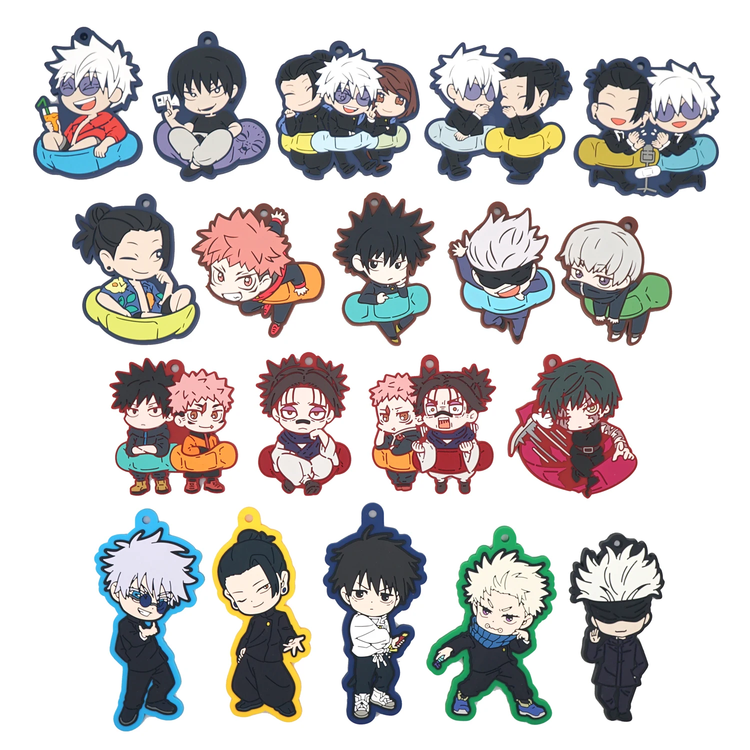Image of Jujutsu Kaisen Gojo Satoru Geto Suguru Yuji Yuuta Megumi Maki Toji Choso PVC Schlüsselanhänger