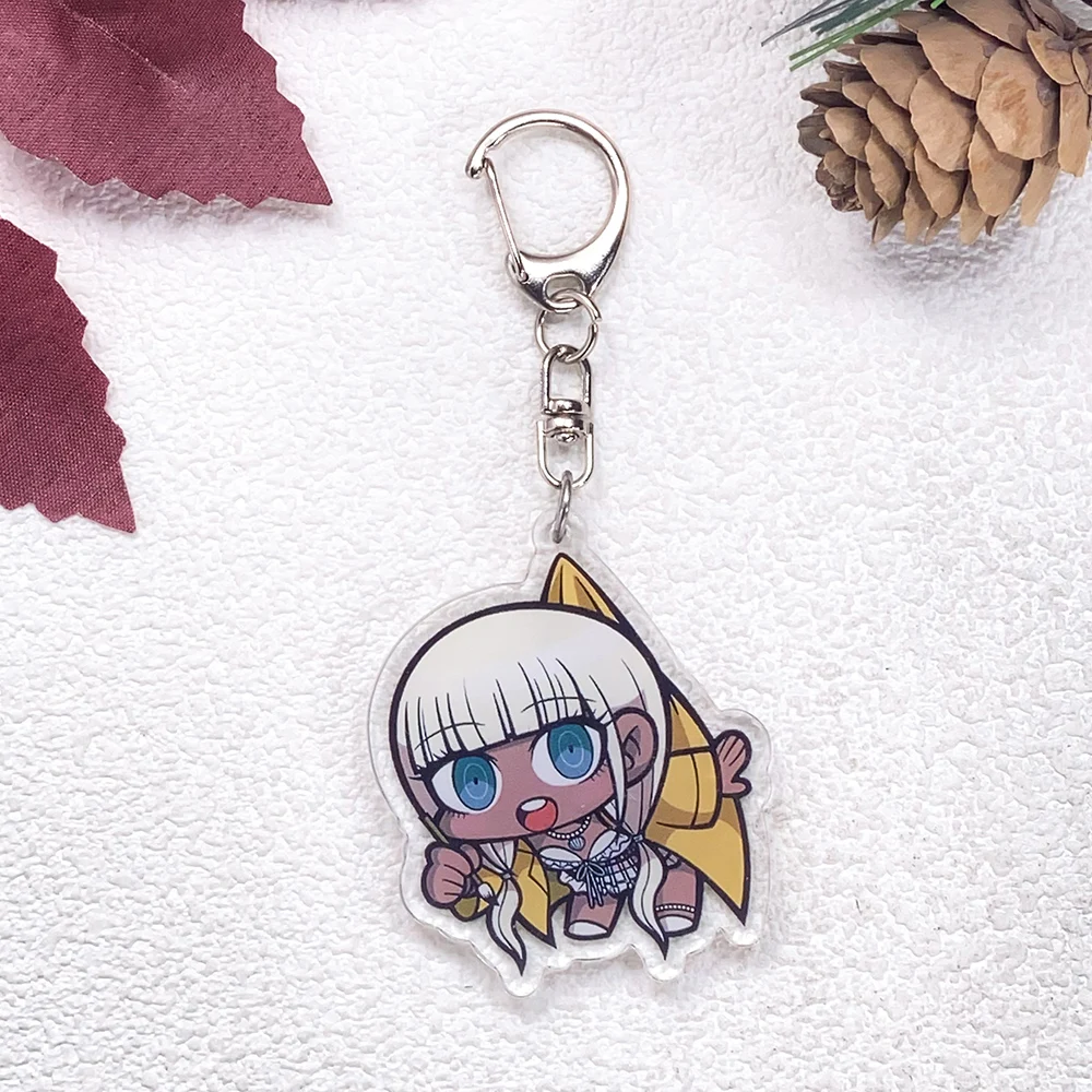 1/21Pcs Game Figures Danganronpa Keychain Accessories Acrylic Cute Charms Pendant For Bag Funny Key Holder Backpack Decoration