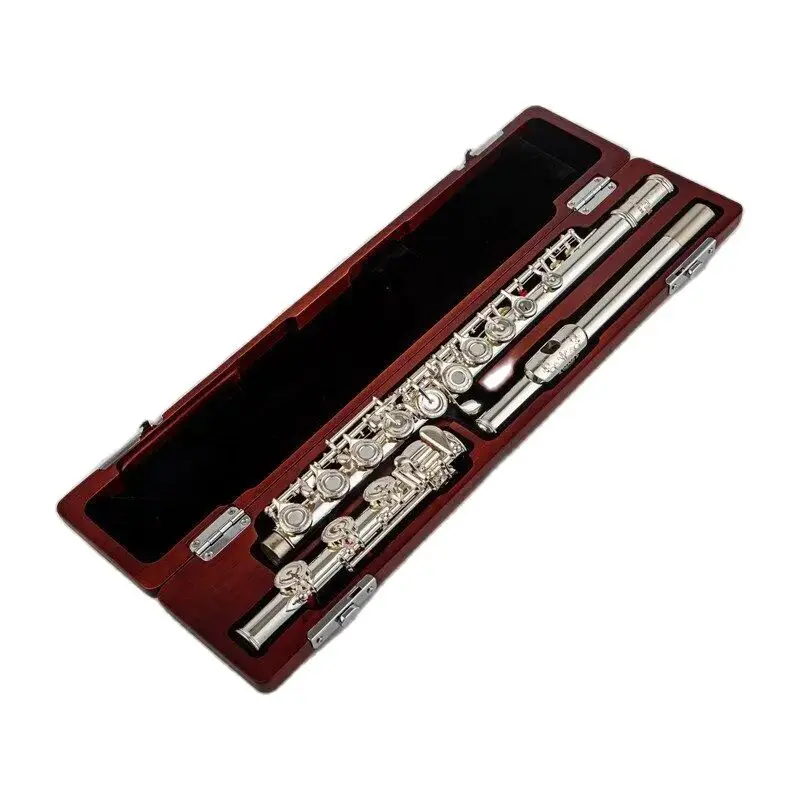 

Silver Plated Flute French Button Split E Mechanism B Leg Flutes 17 Hole Cutouts