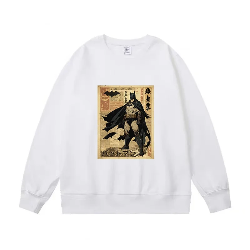 Ruite Japanese Ukiyo-E Collaboration Marvel Batman Peripheral Teenagers Handsome Personality Round Neck Hoodie Autumn And Winter