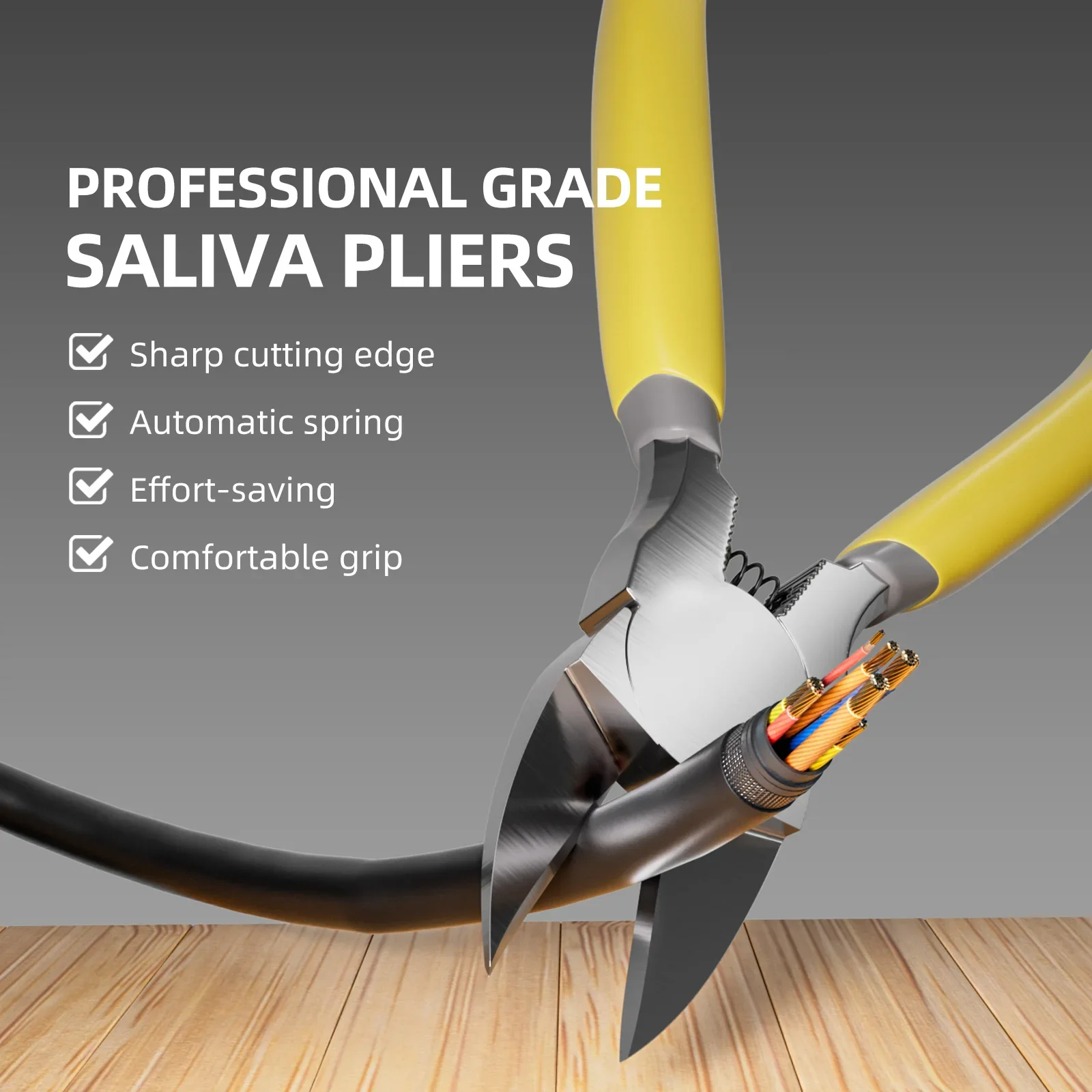 Alicate Universal de Polegadas Faça Você Mesmo Alicate de Corte Lateral Diagonal Eletrônico para Cortar Fios de Metal Alicate de Mandíbula Plana Aço Inoxidável