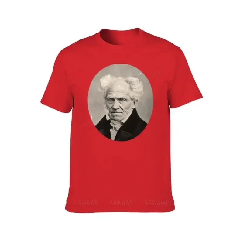 آرثر شوفنهاور (ملصق) تي شيرت تي شيرت قصير مخصص تي شيرت تي شيرت رجل مصمم تي شيرت الرجال