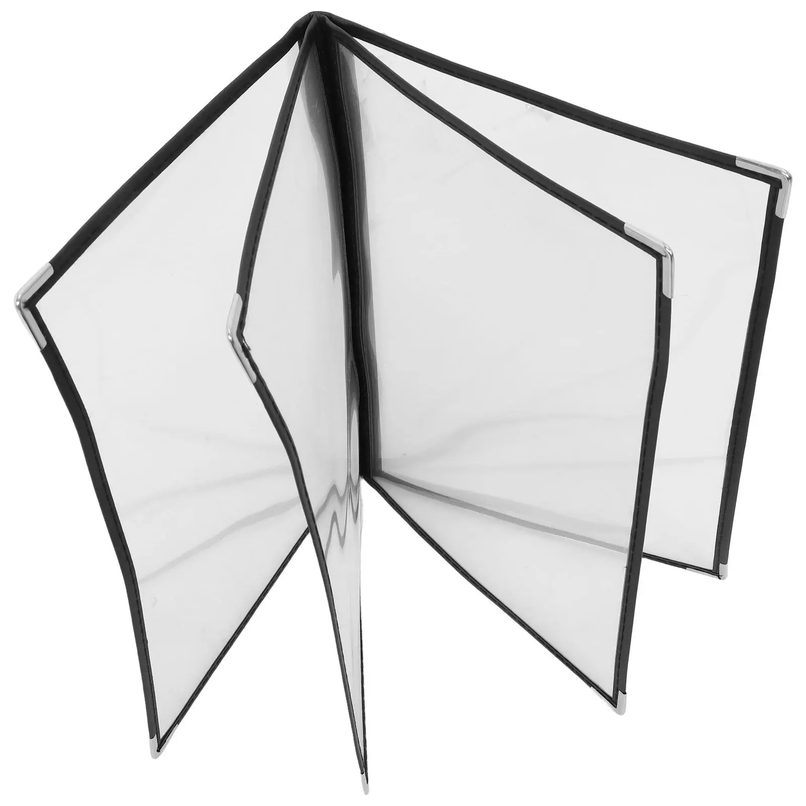 4Pcs A4 Restaurant Menu Cover PVC Refillable Menu Holder Folder Food Drink Display Price List Holder Check Presenter Folder