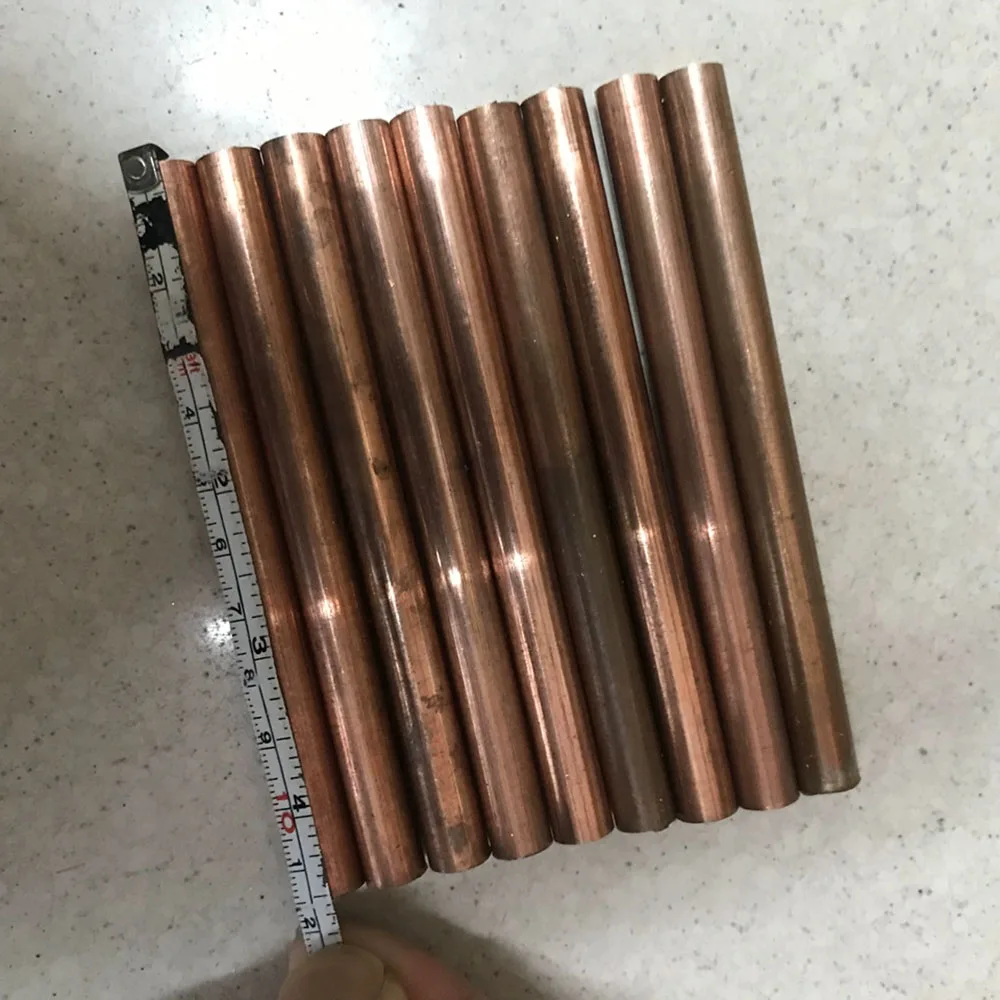 T2 Copper Rod Round Bar Metal Rods Milling Metalworking Diam 8/10/12/13/14/15/20/22-50mm Length 100 150 200 250 300 400 500mm