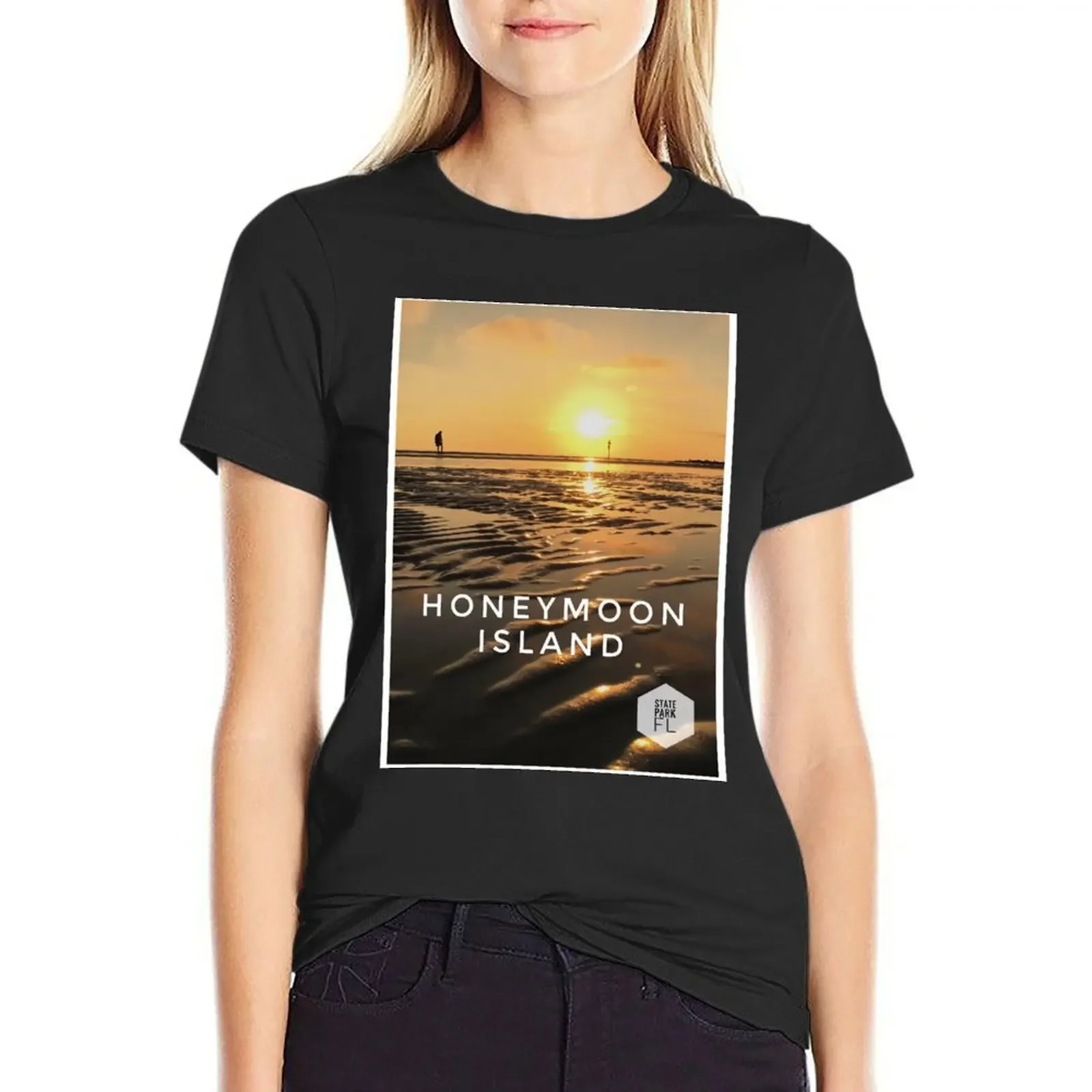 

Honeymoon Island State Park Poster T-Shirt summer clothes plus sizes Female clothing workout shirts for Women