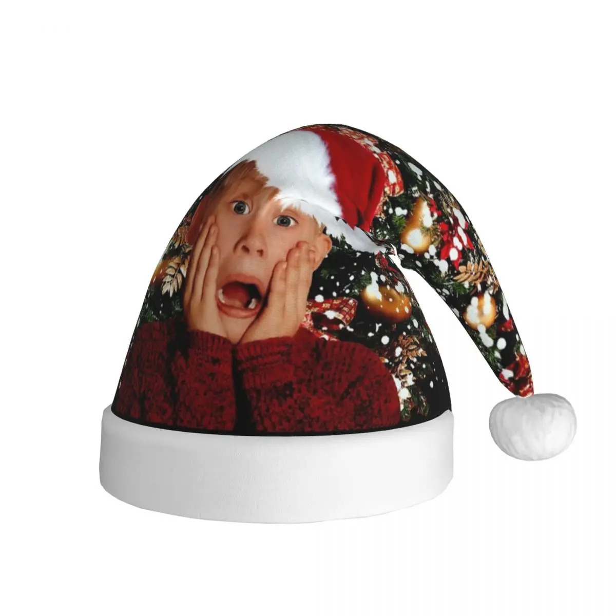 Home Alone Kevin Christmas Hat for Adult Men Women Santa Hat Cap Christmas Party Decoration Gift