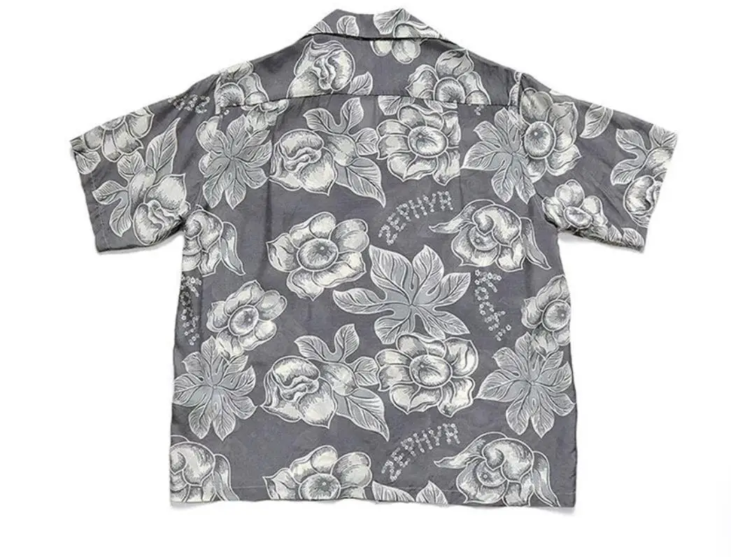 2026 KAPITAL  Vintage floral Hawaiian printed loose short sleeved shirt TX1751