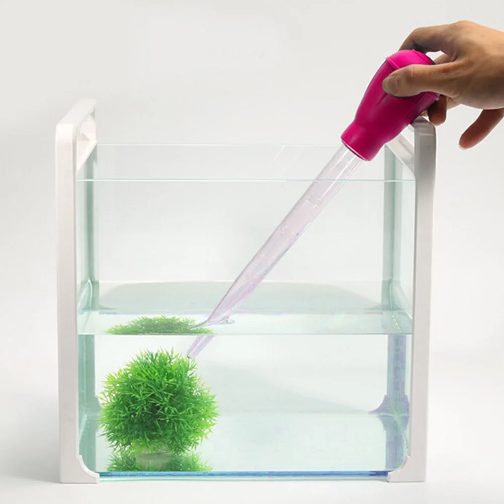 

1pcs Manual Aquarium Cleaner 50Ml High Transparency Pipette For Fish Tank Cleaning Tool Waste Remover Water Changer Pink