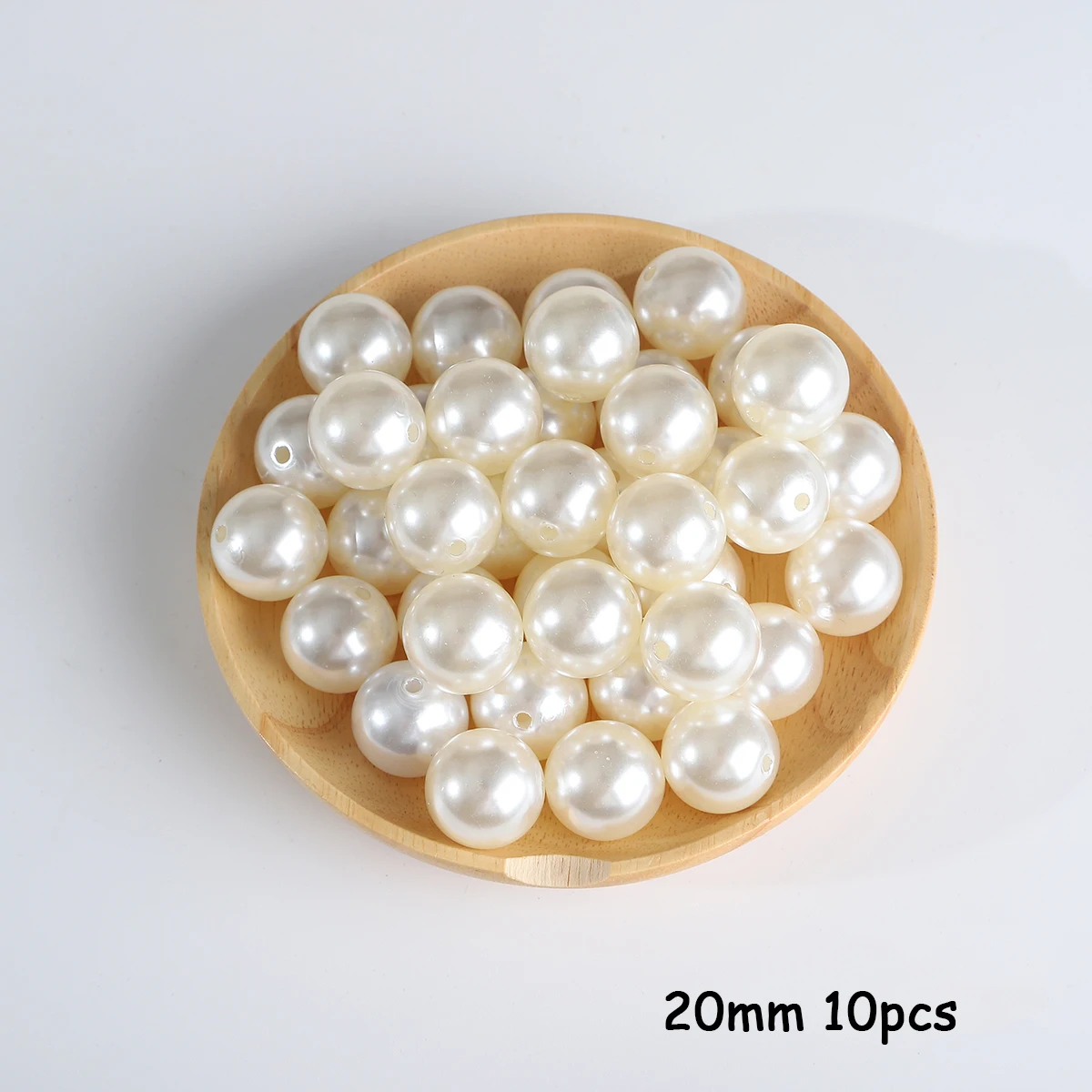 3-20mm 10-1000 stuks recht gat ABS imitatie parel beige witte armband met ronde kralen voor DIY ambachtelijke sieraden maken producten