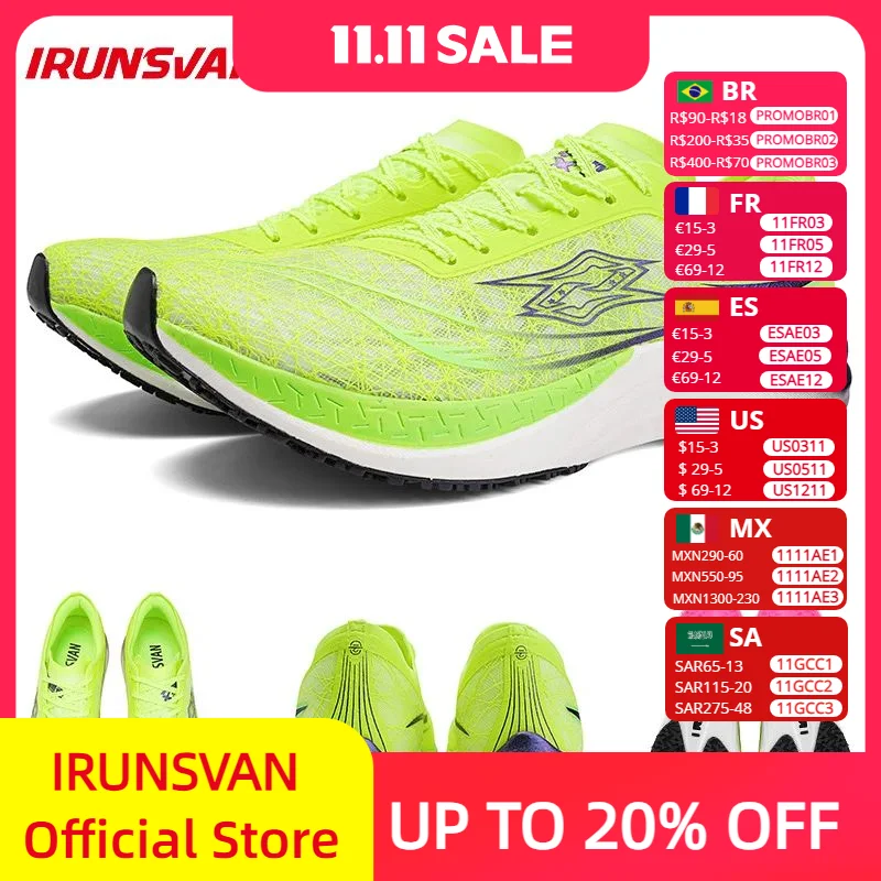 

IRUNSVAN оригинальные марафонские кроссовки с карбоновой пластиной, мужские профессиональные устойчивые амортизирующие сверхлегкие кроссовки с отскоком