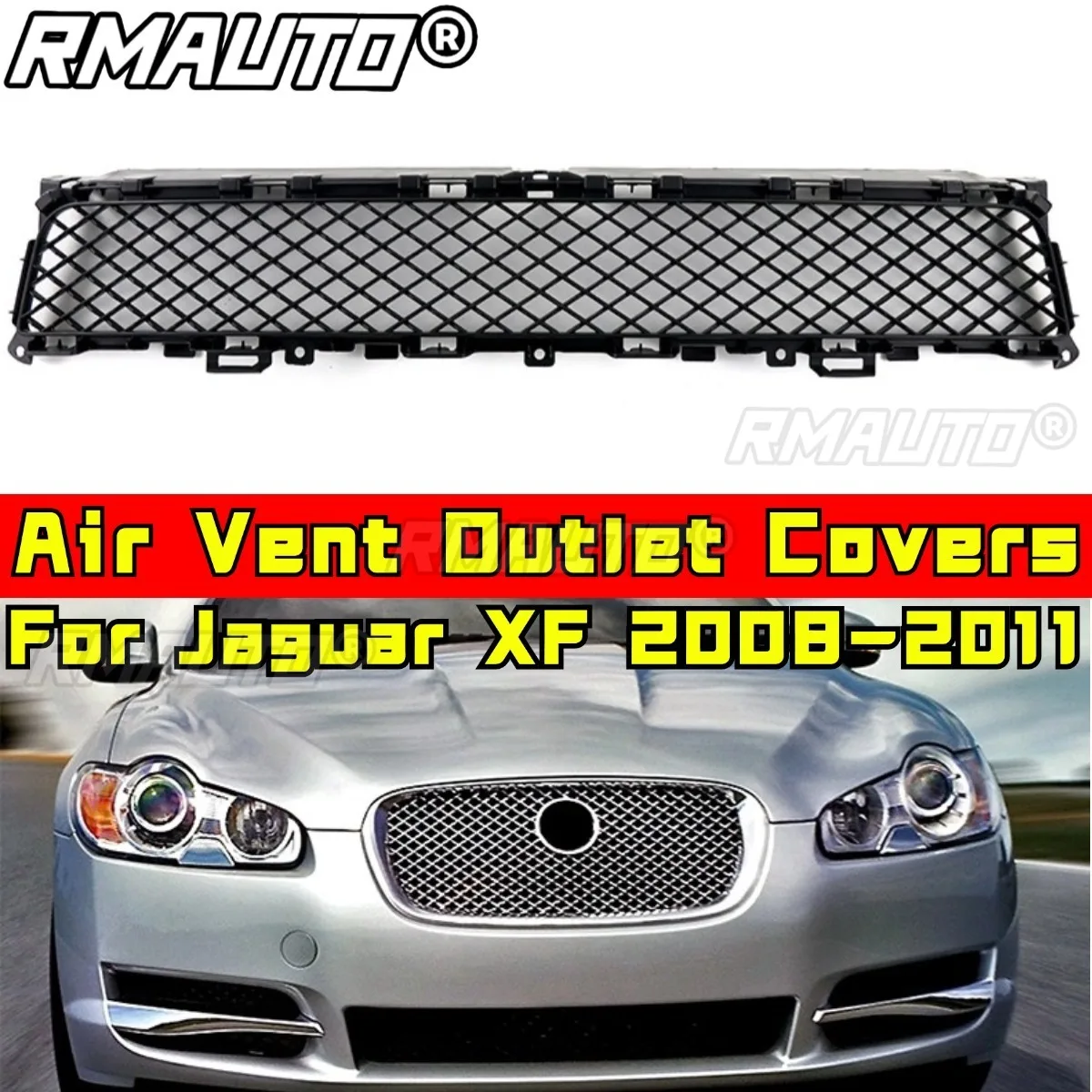 

Для Jaguar XF 2008-2011 Автомобильные аксессуары Автомобильный передний бампер Решетка Вентиляционное отверстие Передняя решетка автомобиля Вентиляционное отверстие Вентиляционное отверстие Крышки Кузовный комплект