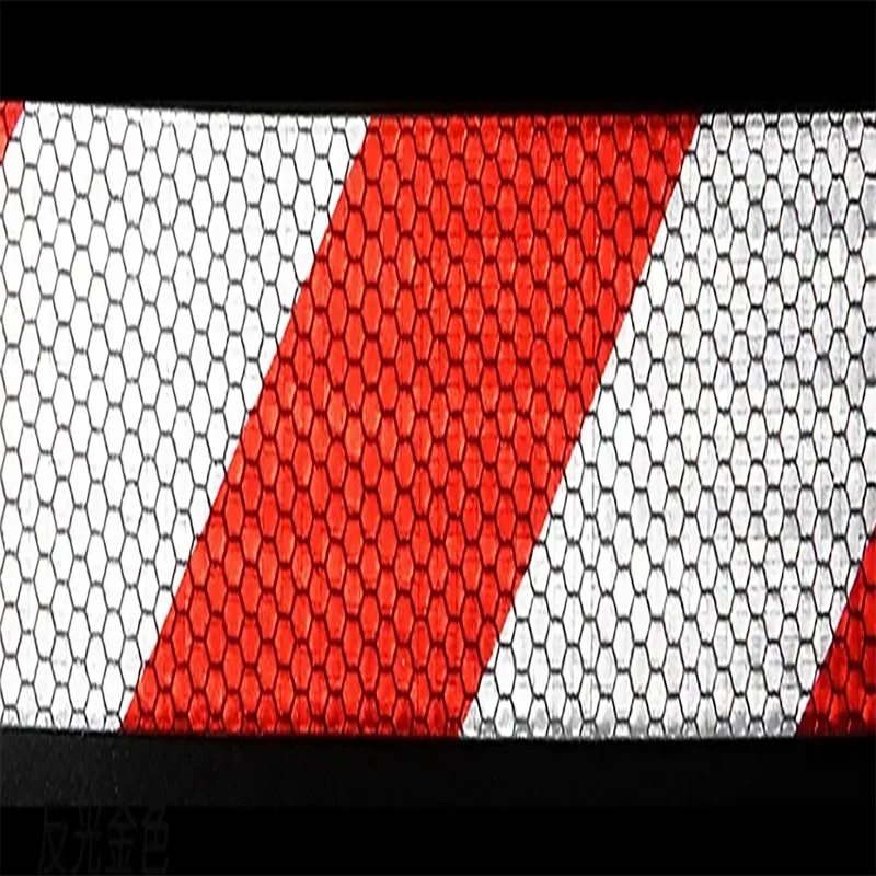 1 لفة شريط تحذيري عاكس للسلامة، شريط عاكس للطباعة من نسيج التويل ذاتي اللصق للسيارة