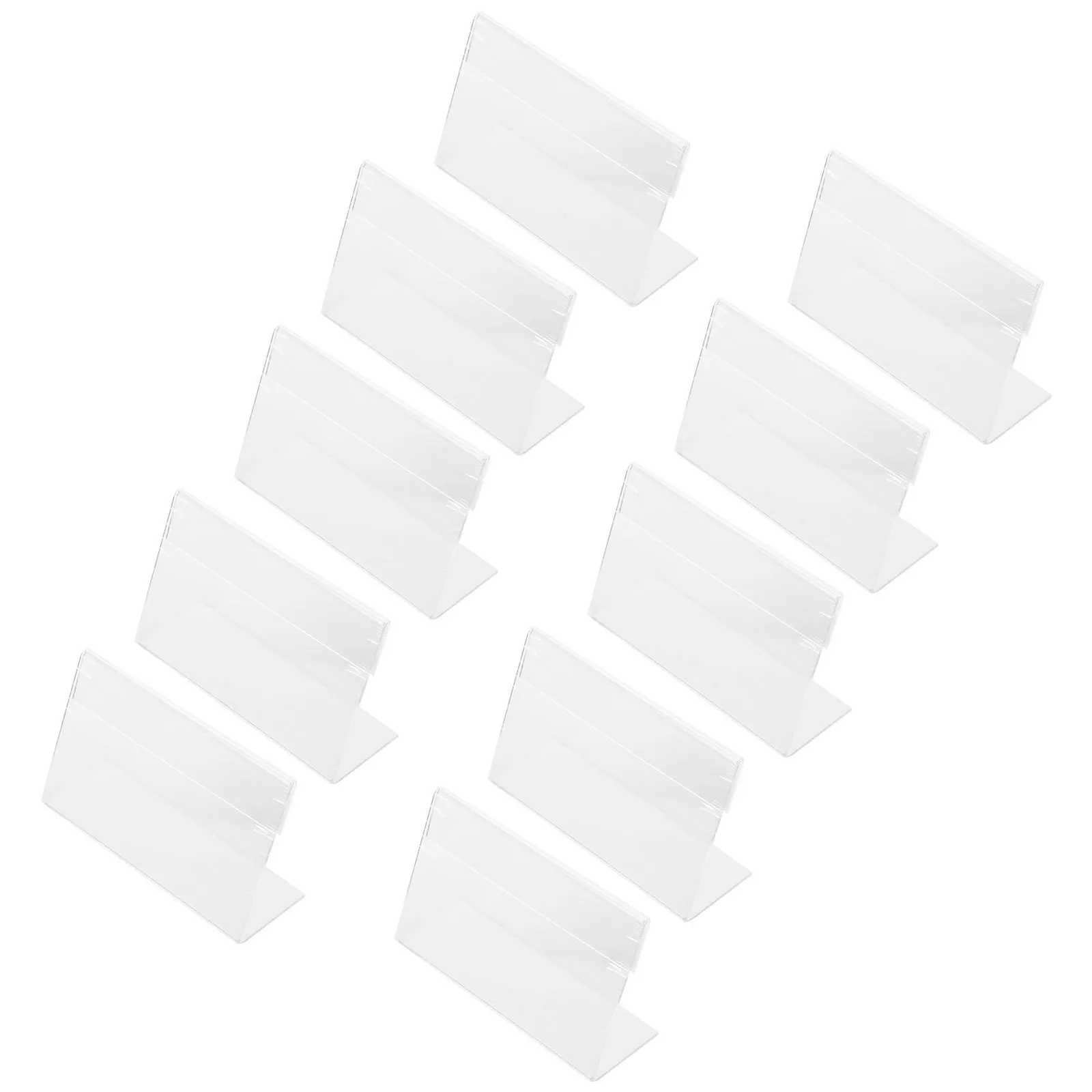 

20Pcs Acrylic Price Label Holders Transparent L Shape Display Stands for Retail Store Menus Price Tags L Shape Display Stand