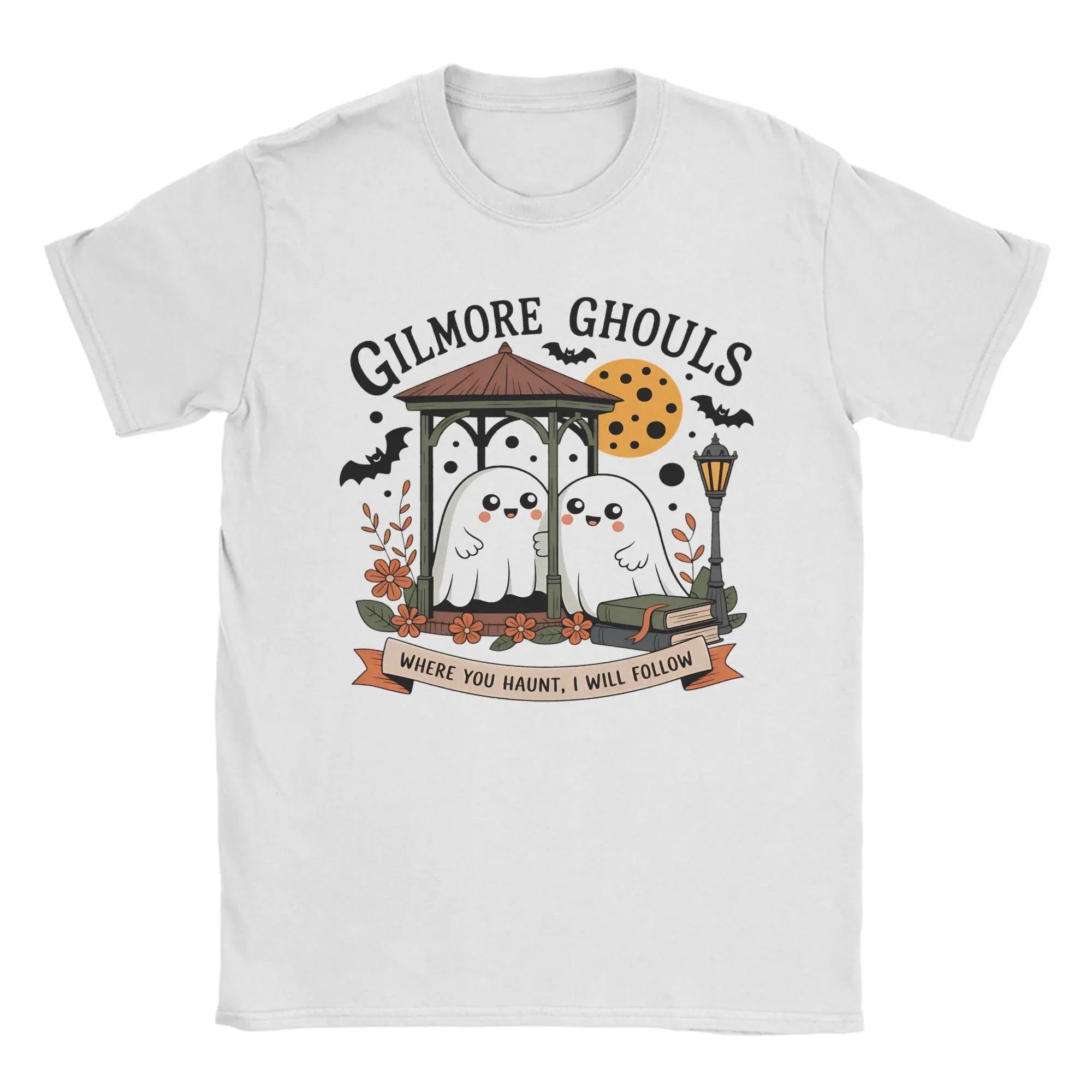 

Gilmore Ghouls Cotton T Shirt For Couple Summer Ghost Y2K Funny T Shirts O Neck Fashion Tees Oversize Dropshipping Tops