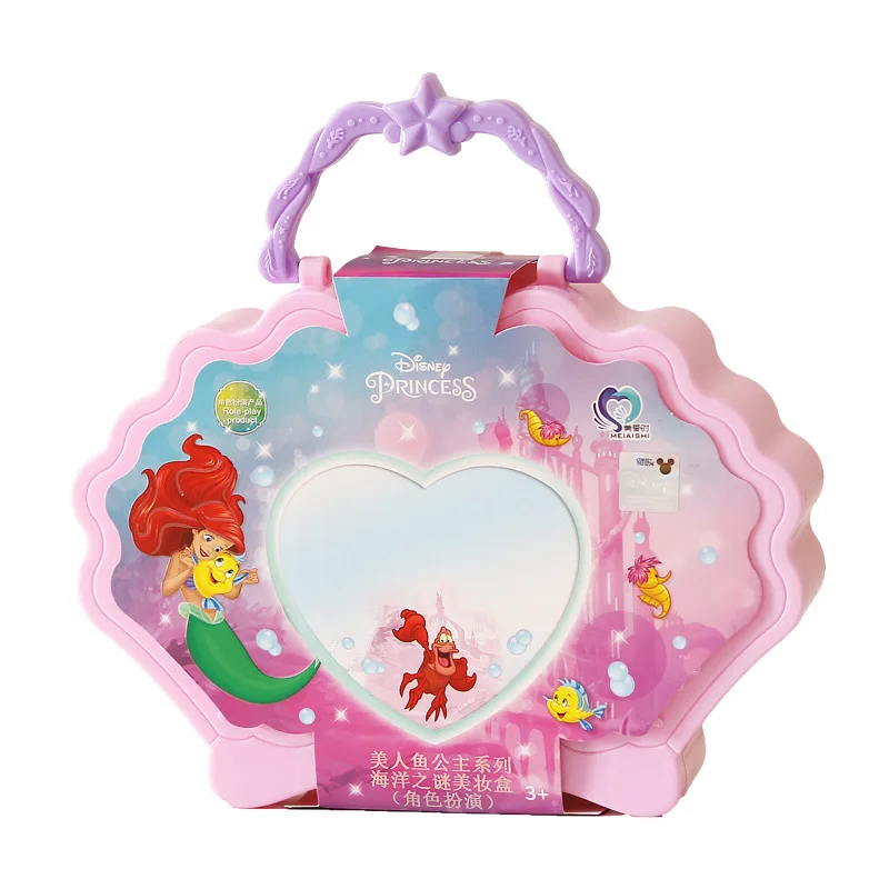 Disney new girls snow White Mermaid princess Cosmetics Beauty Set Toy with box kids princess Fashion Toys Play House Gift