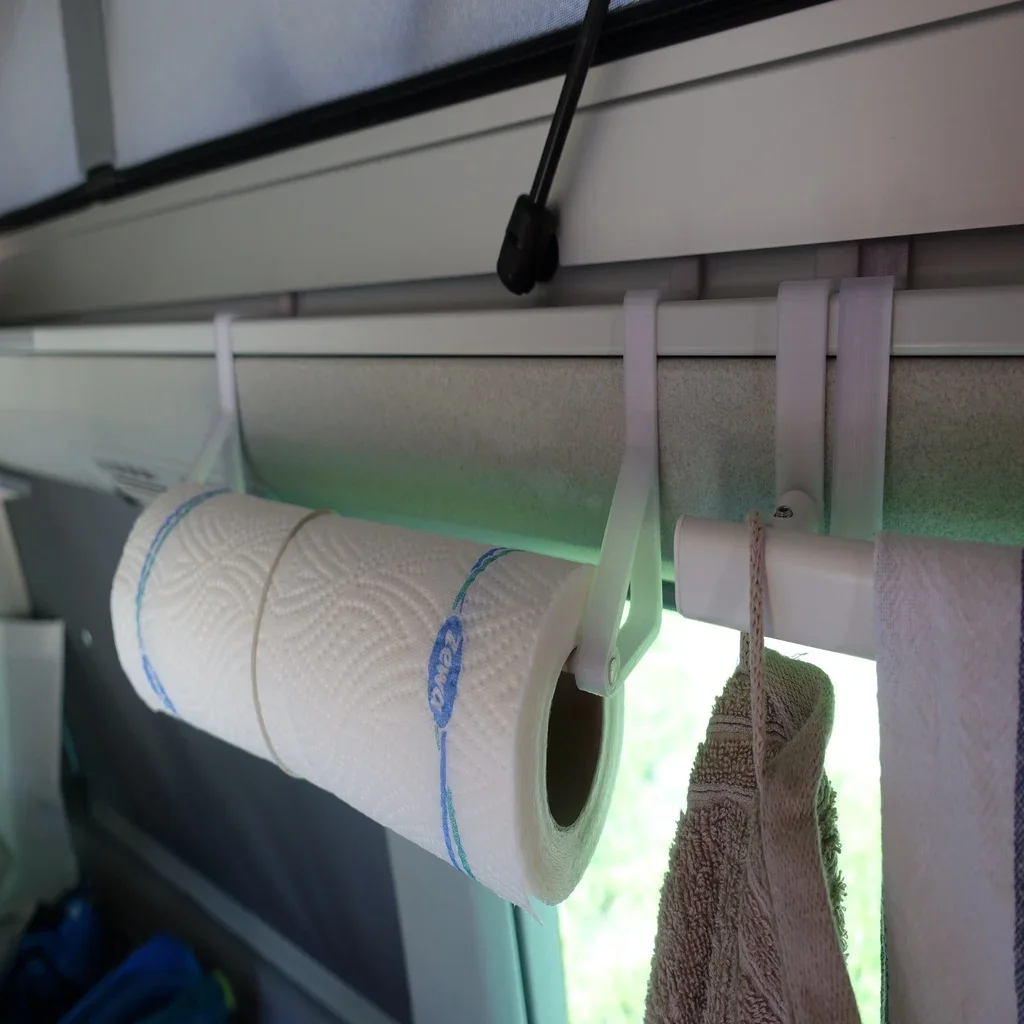 ل VW T5/T6/T6.1 كاليفورنيا المطبخ لفة مجموعة أرفف مع عصا خشبية 15 سنتيمتر متوافق مع قضبان ايكيا Sunnersta