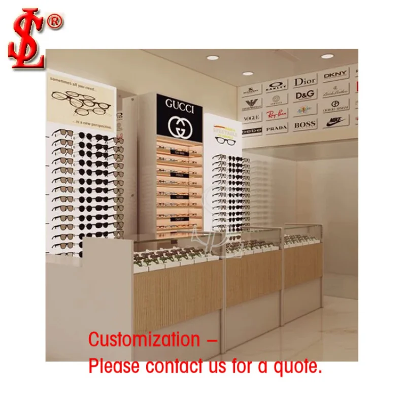 custom.Fashion Optical Shop Sunglasses Display Shelf Rack Wall Hanging Showcase Eyewear Shop