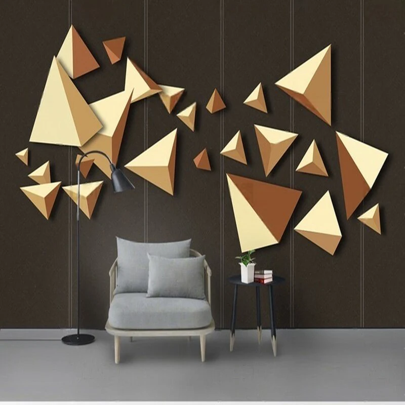 MU9155 Modern and simple 3D stereoscopic iron geometric pattern TV home decoration bedroom background wall