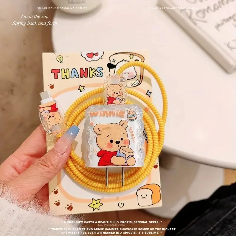 

Charger Protector Cable Organiser For iPhone 18W 20W Charging Protection Cover Data Cable Management Cord Winder Kit