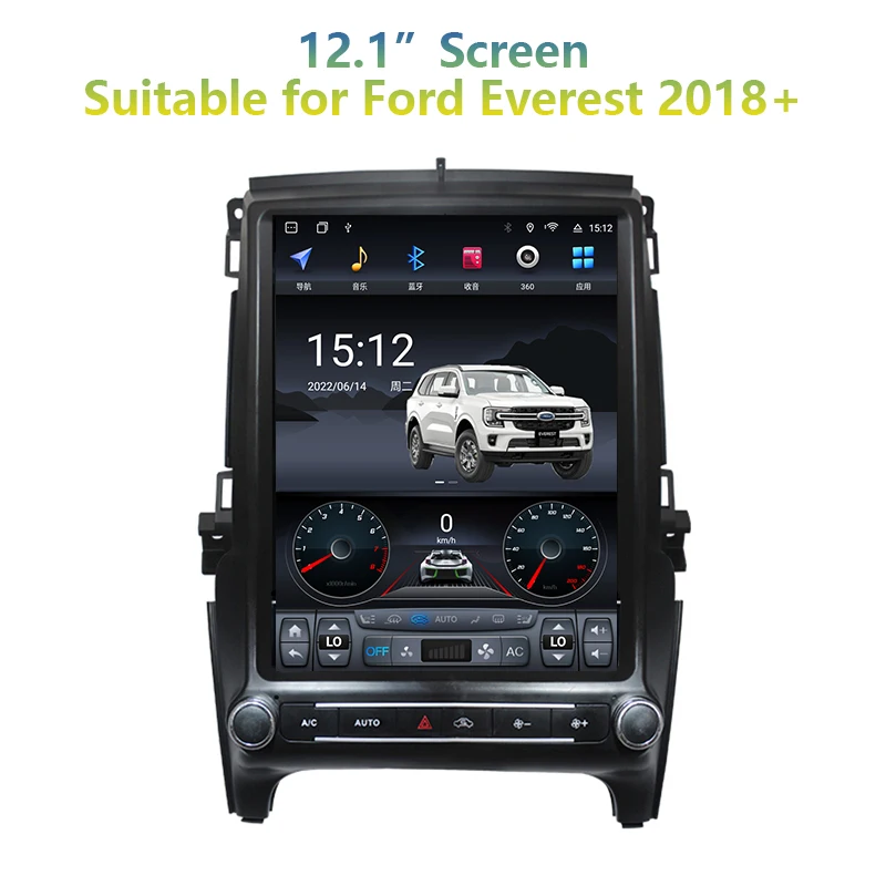 12.1inch Radio for Ford Everest Ranger Raptor F550 2015 -2022Car Multimedia Player with Tesla Touch Screen Stereo Navigation