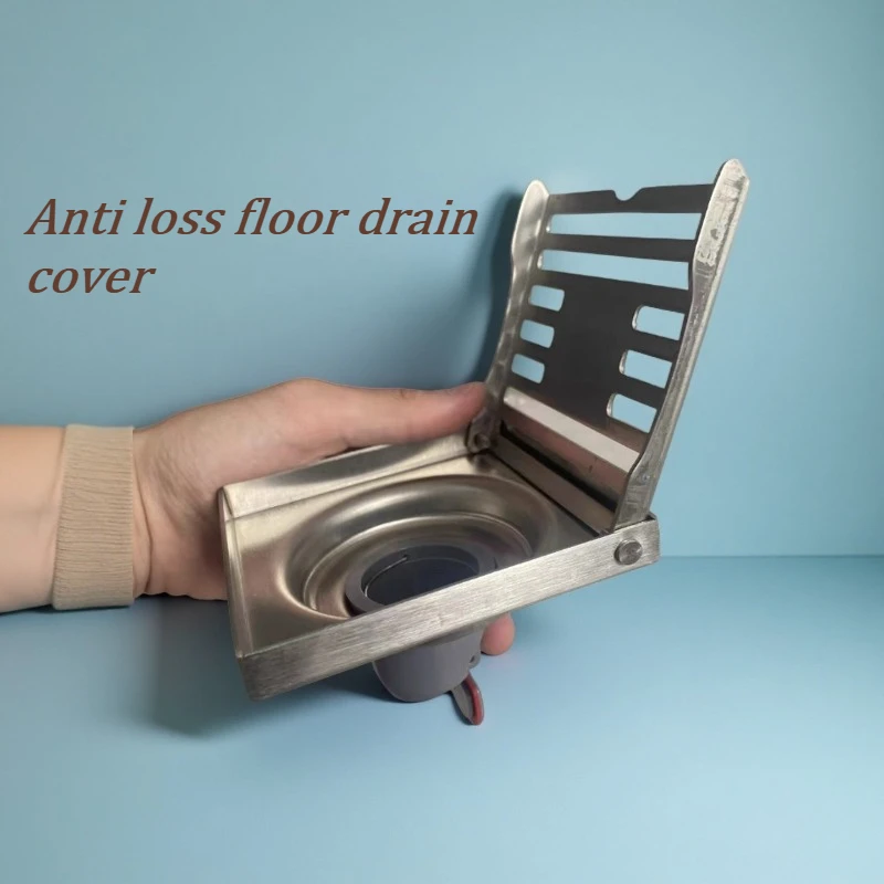 

Newly upgraded flip cover floor drain apartment public bathroom anti loss floor drain 304 stainless steel anti odor floor drain