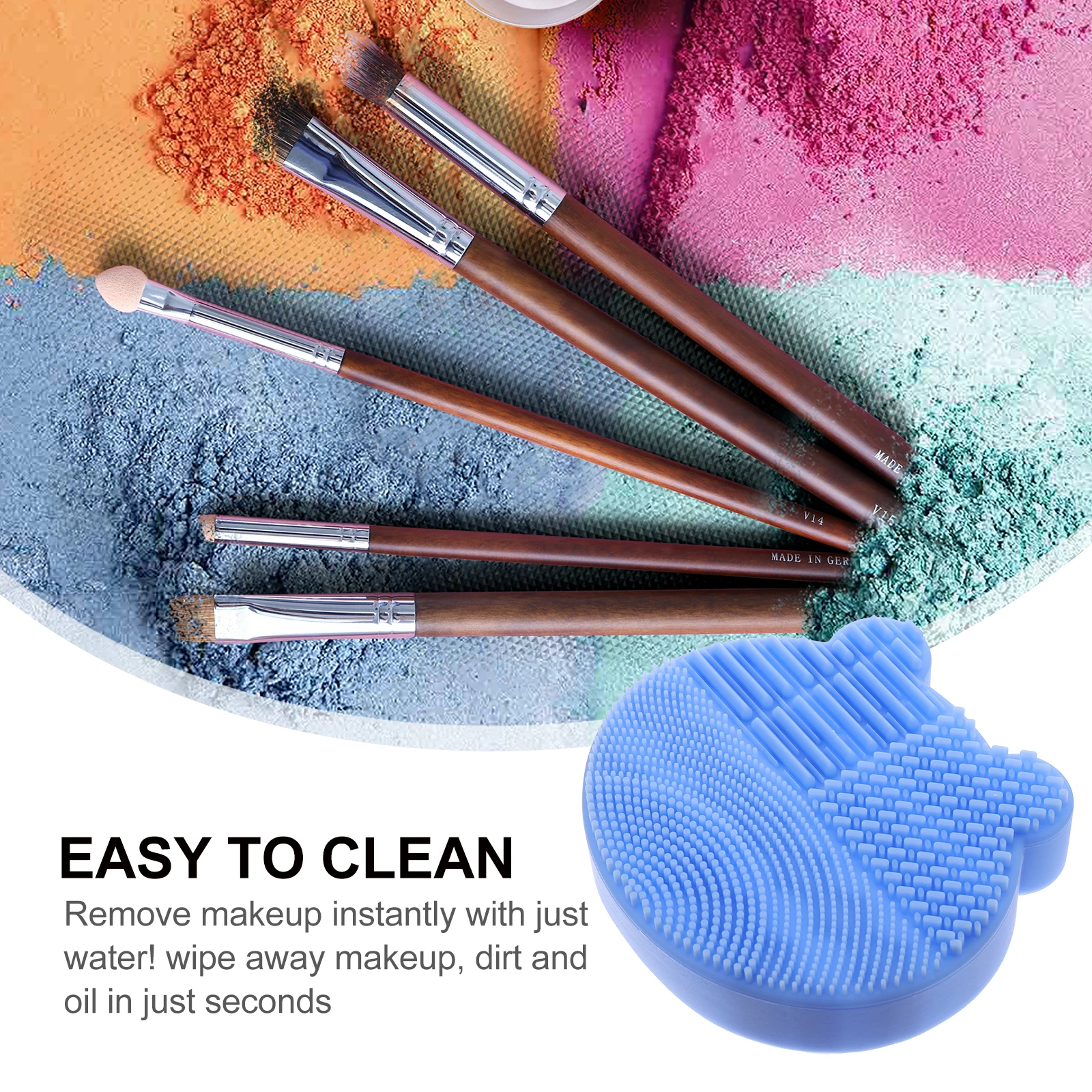 

Silicone Makeup Cleaning Mat Storage Holder 2 In 1 Scrubber Pad Drying Stand For Women Easy Clean Remove Makeup Dirt Oil