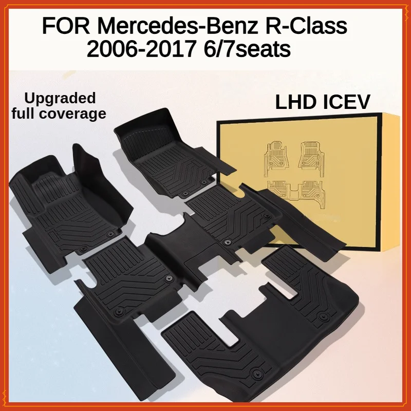 TPE-Fußmatten für Mercedes Benz R-Klasse 2006-2017 R300/320/350/400/500/W251 Vollständige Abdeckung LHD ICEV Zubehör