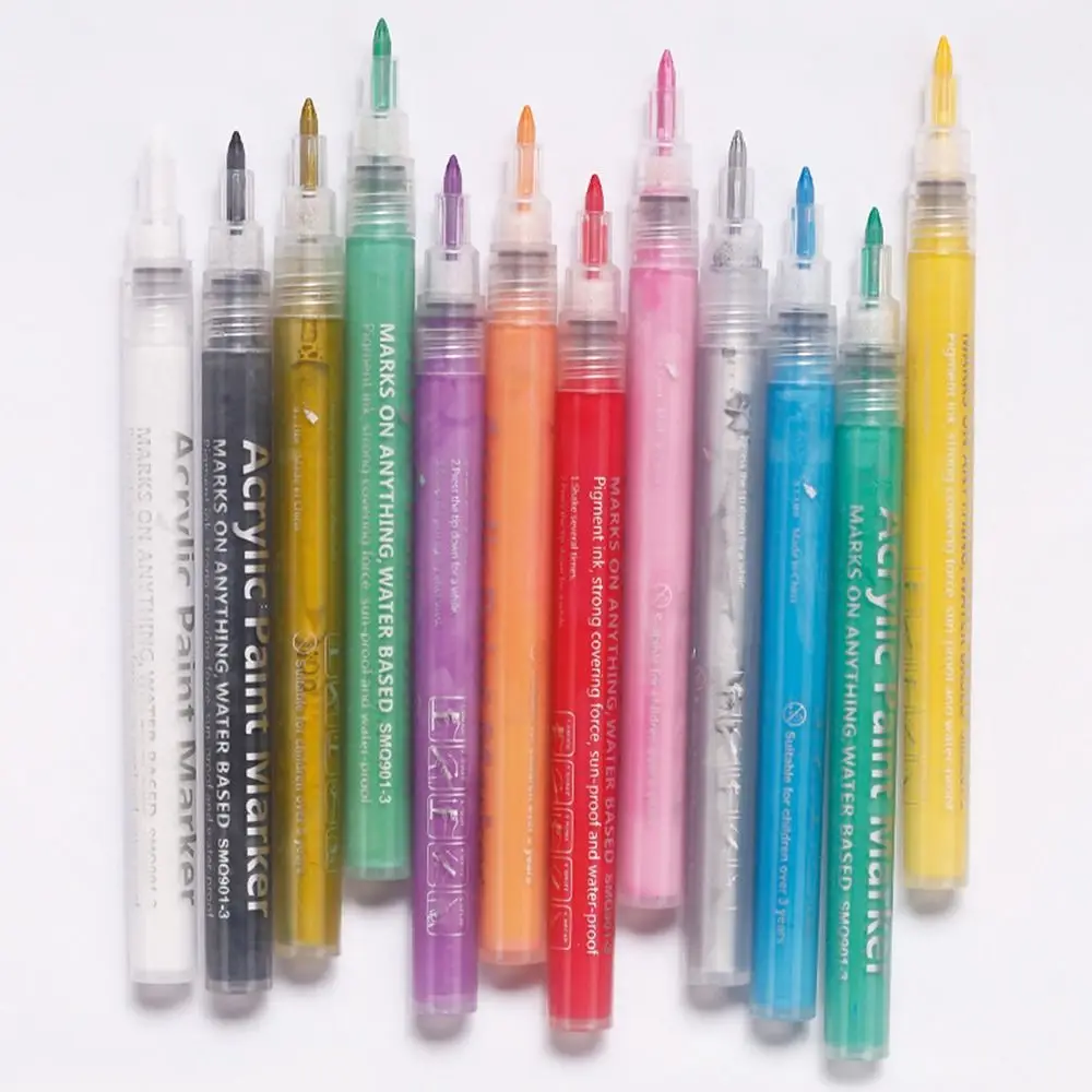 

Gifts 12 Colors Nail Art Markers for Gel Nails DIY Waterproof Nail Art Graffiti Pen Acrylic Nail Paint Pens Art Nail Decoration