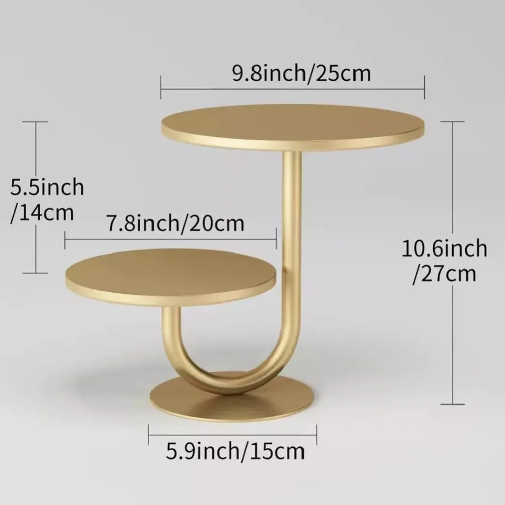 2-layer Cake Bracket Cupcake Rack Wrought Iron Round Dessert Table Wedding Birthday Family Party Afternoon Tea Display Rack