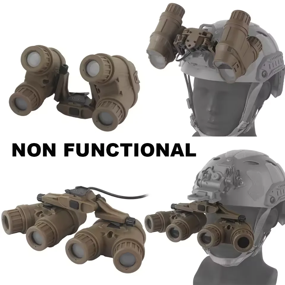 GPNVG-18 NVG Dummy Model Side Flipping Version Tactical FAST Helmet Four-Tube Night Vision Goggle Simulation Dummy Cosplay Props