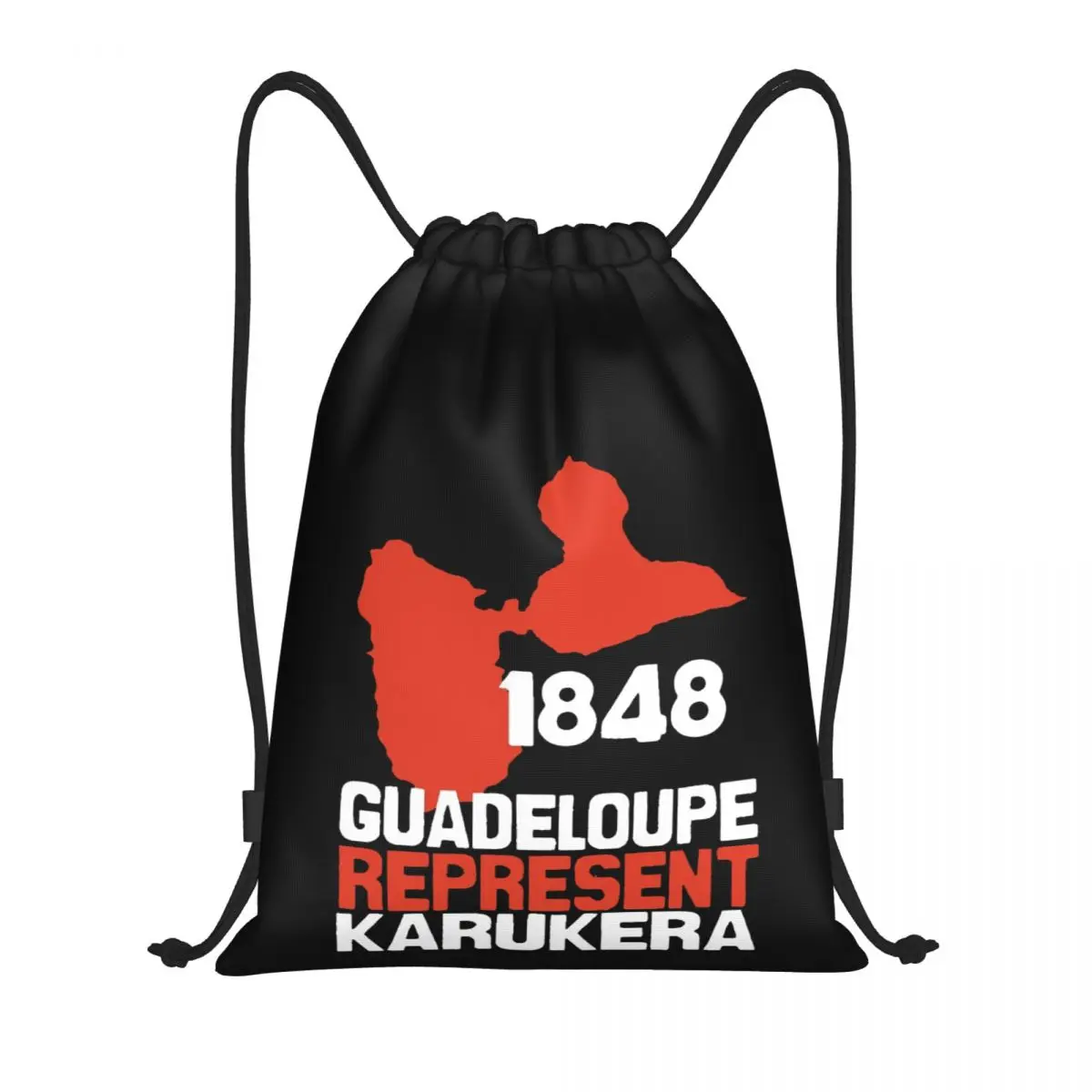 Guadeloupe-bolsas de gimnasio con cordón, sin mangas, para escuelas, 1848 Mochila divertida Geek, novedad