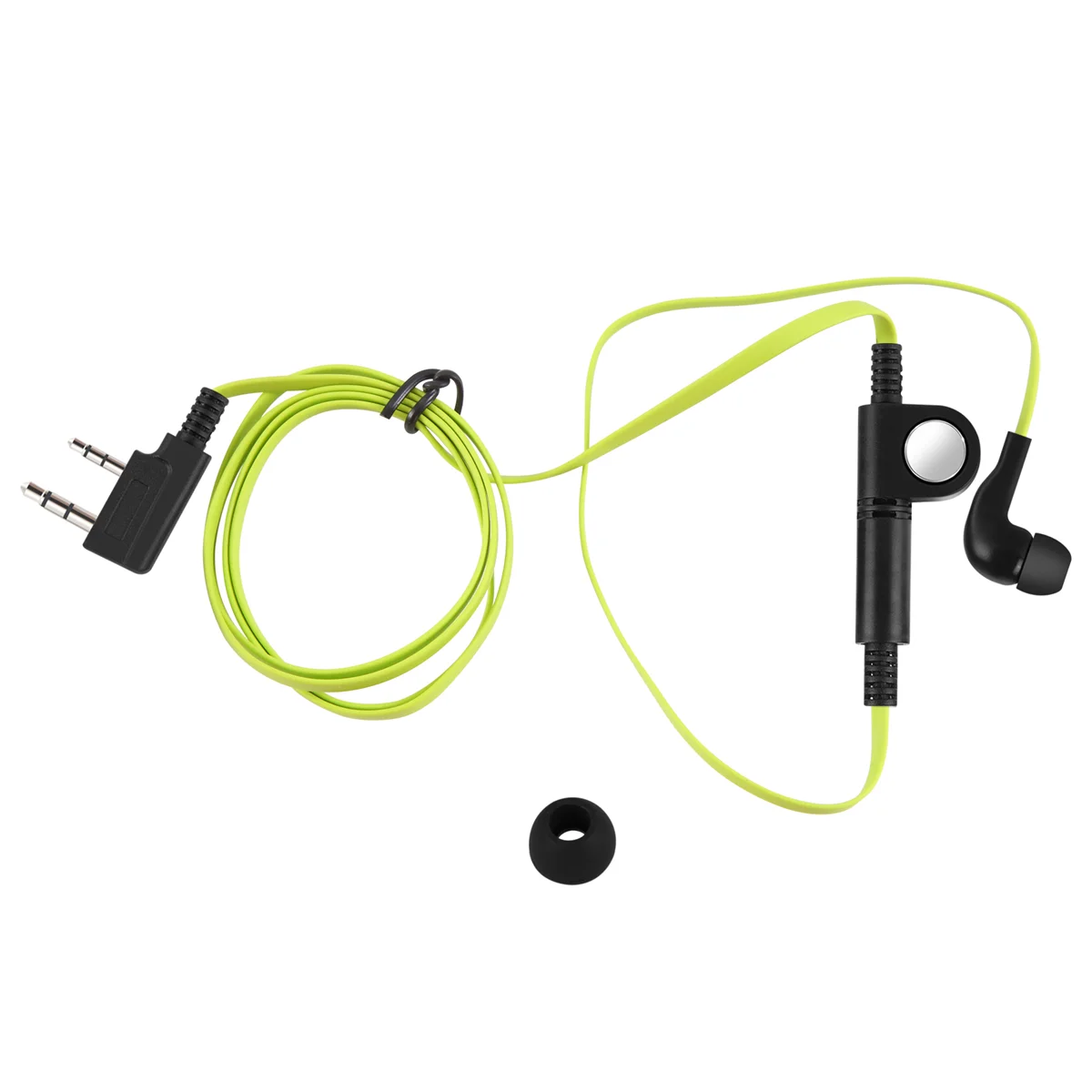 2 Pin Noodle Style Earbud Headphone K Plug Earpiece Headset For Baofeng Uv5R Bf-888S Uv5R Radio Green Wire image 3