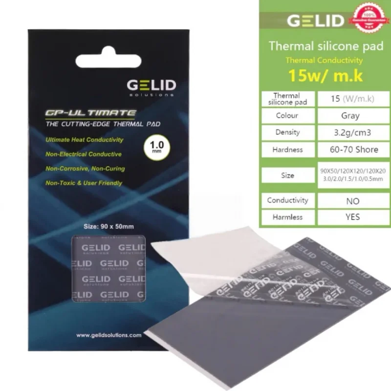 GELID 15W/MK GP-Ultimate  Thermal Pad CPU/GPU Graphics Motherboard Silicone Grease Pad Heat Dissipation cooling Silicone Pad