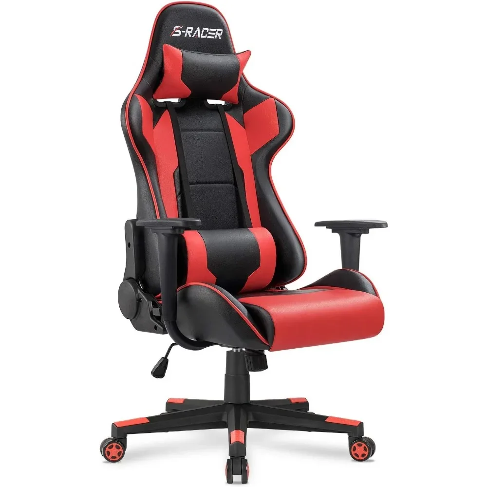 Office Chair High Back Computer Chair Leather Desk Chair Racing Executive Ergonomic Adjustable Swivel Task