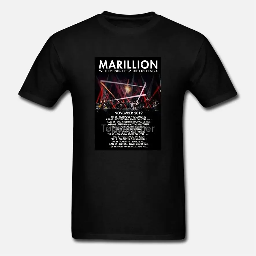 Best New Limited Marillion Live Tour 2019 T-shirt noir pour homme S-5Xl