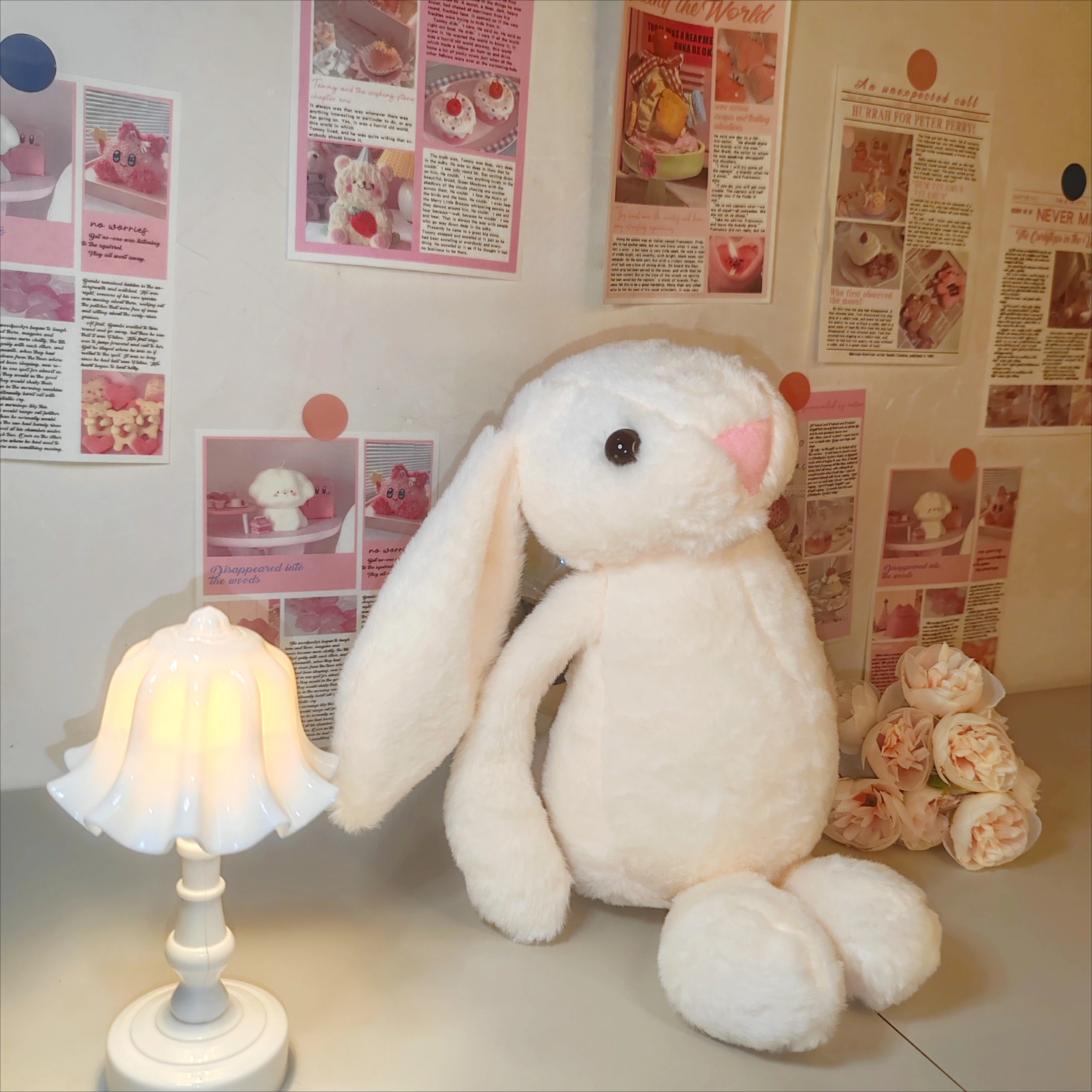 

30 см милый длинноухий кролик, мягкая плюшевая игрушка, мягкая кукла-кролик с длинными ушами, забавный детский спальный компаньон, декоративный домашний подарок